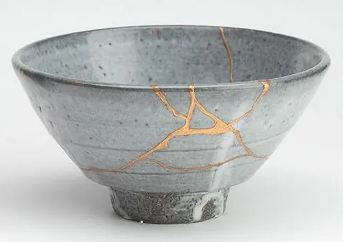 A Japanese Tea bowl fixed in the Kintsugi method